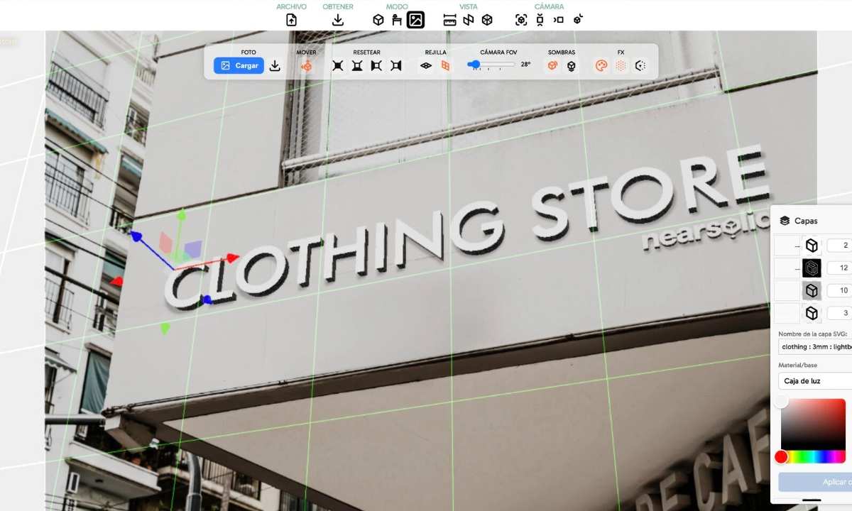 PhotoMatch aligning a sign over a real storefront photo
