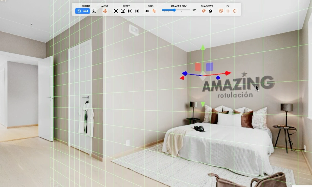 PhotoMatch placing a logo onto an interior photo